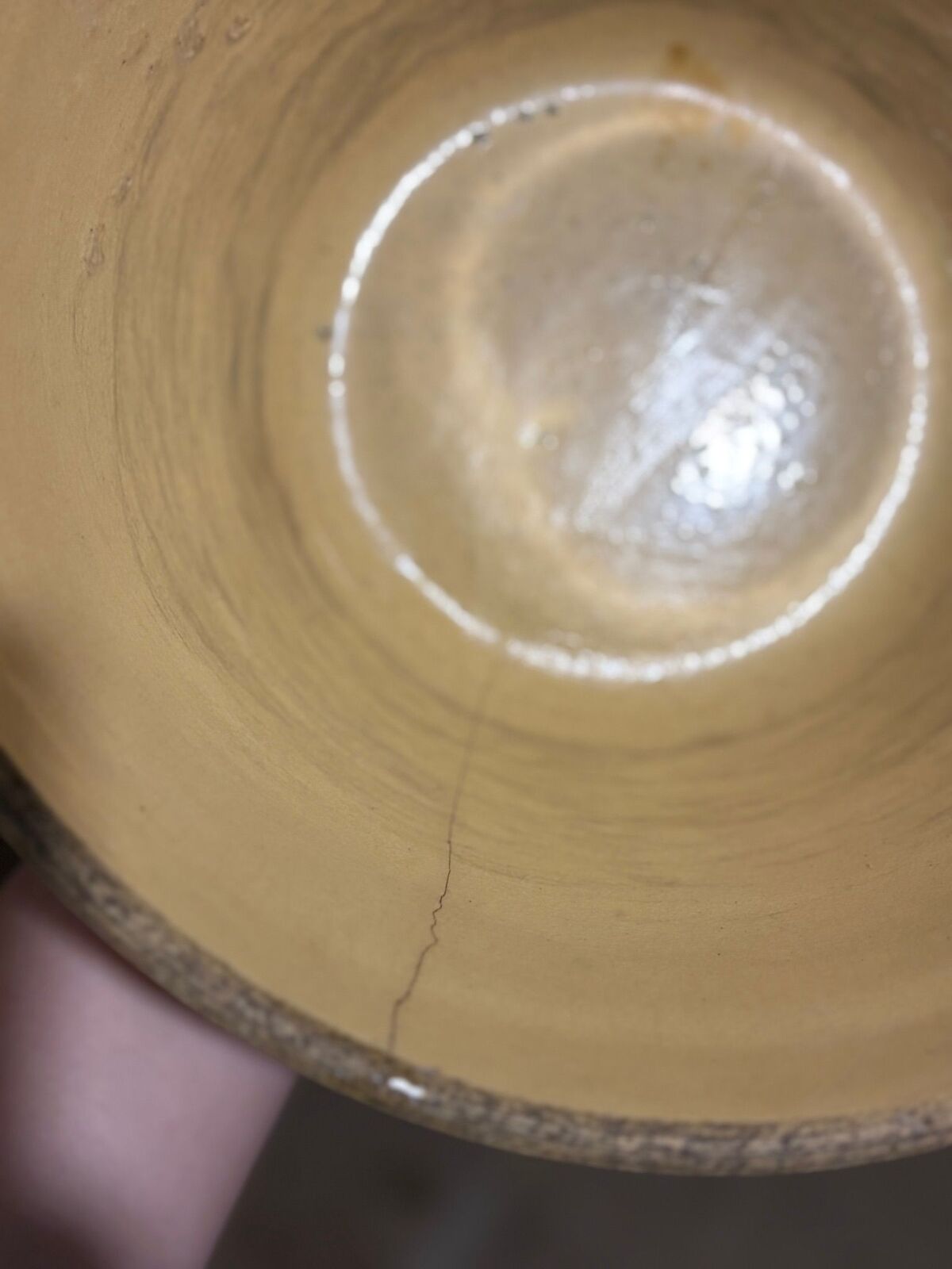 Yellowware Blue Striped Bowl *Callout 9.5 inch