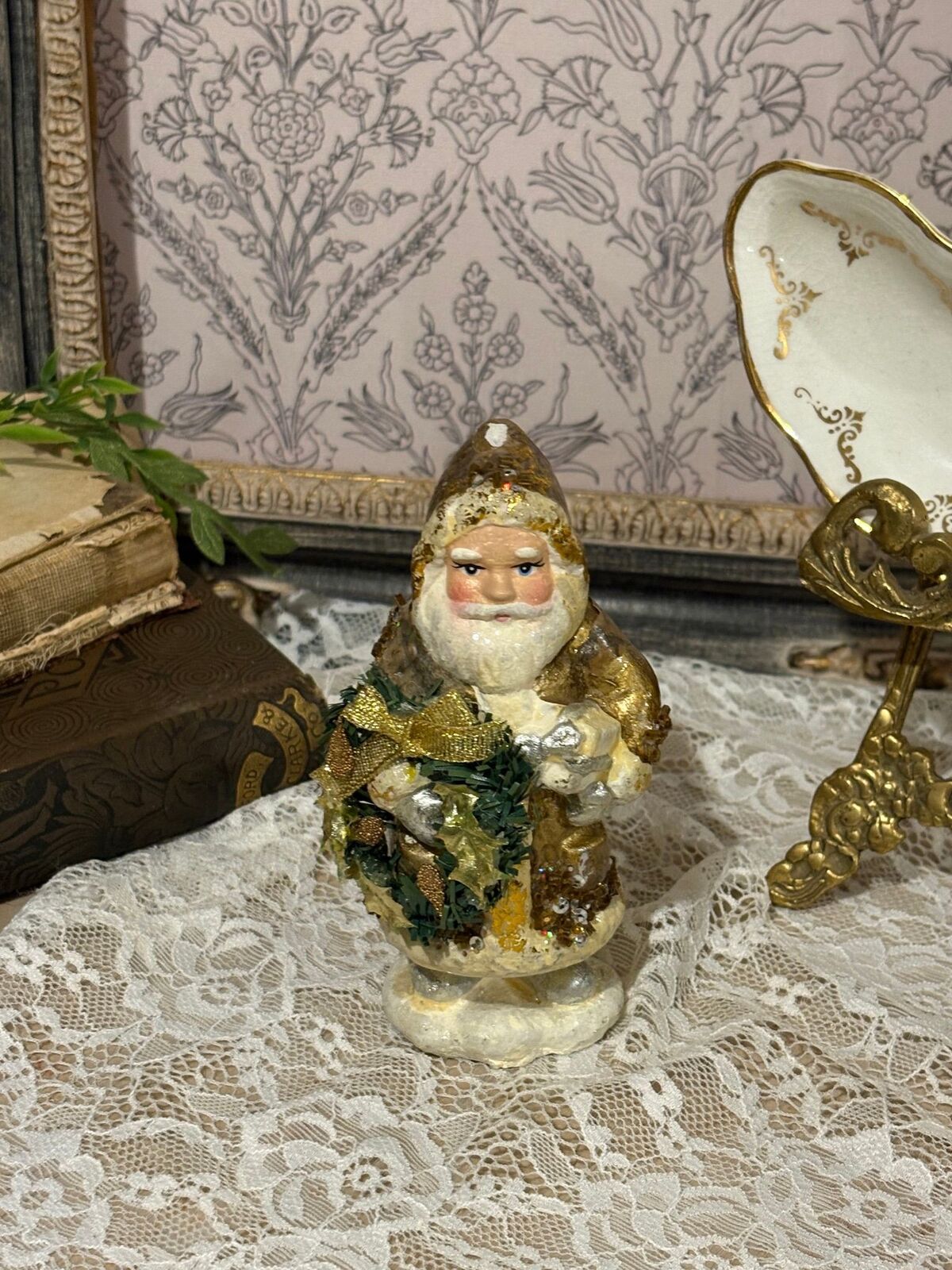 Rustic gold Santa
