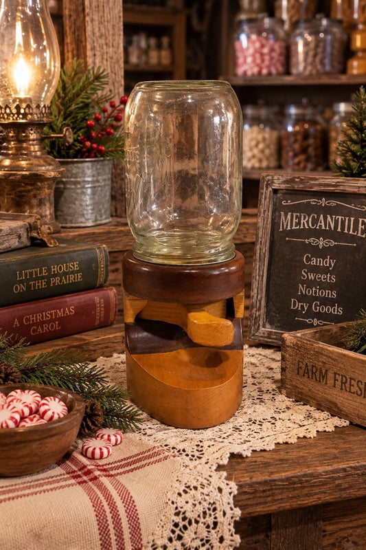 Wood candy dispenser