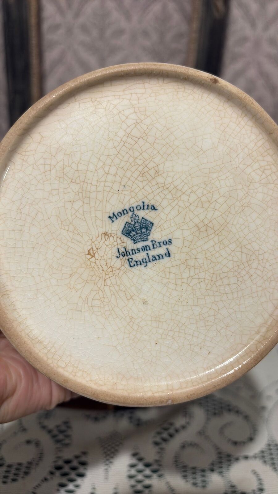 Johnson Brothers Magnolia stained and crazed