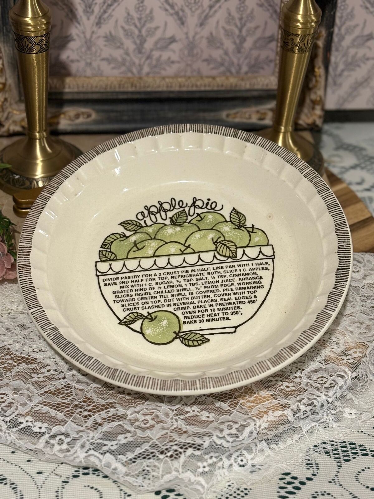 Apple Pie Recipe Plate