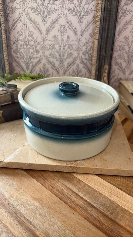 Blue Pacific Wedgewood lidded crock