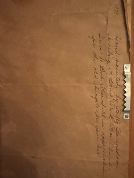 Original 1979 Oil Painting by Betty Bennedson – Vintage Mountain Landscape, Signed