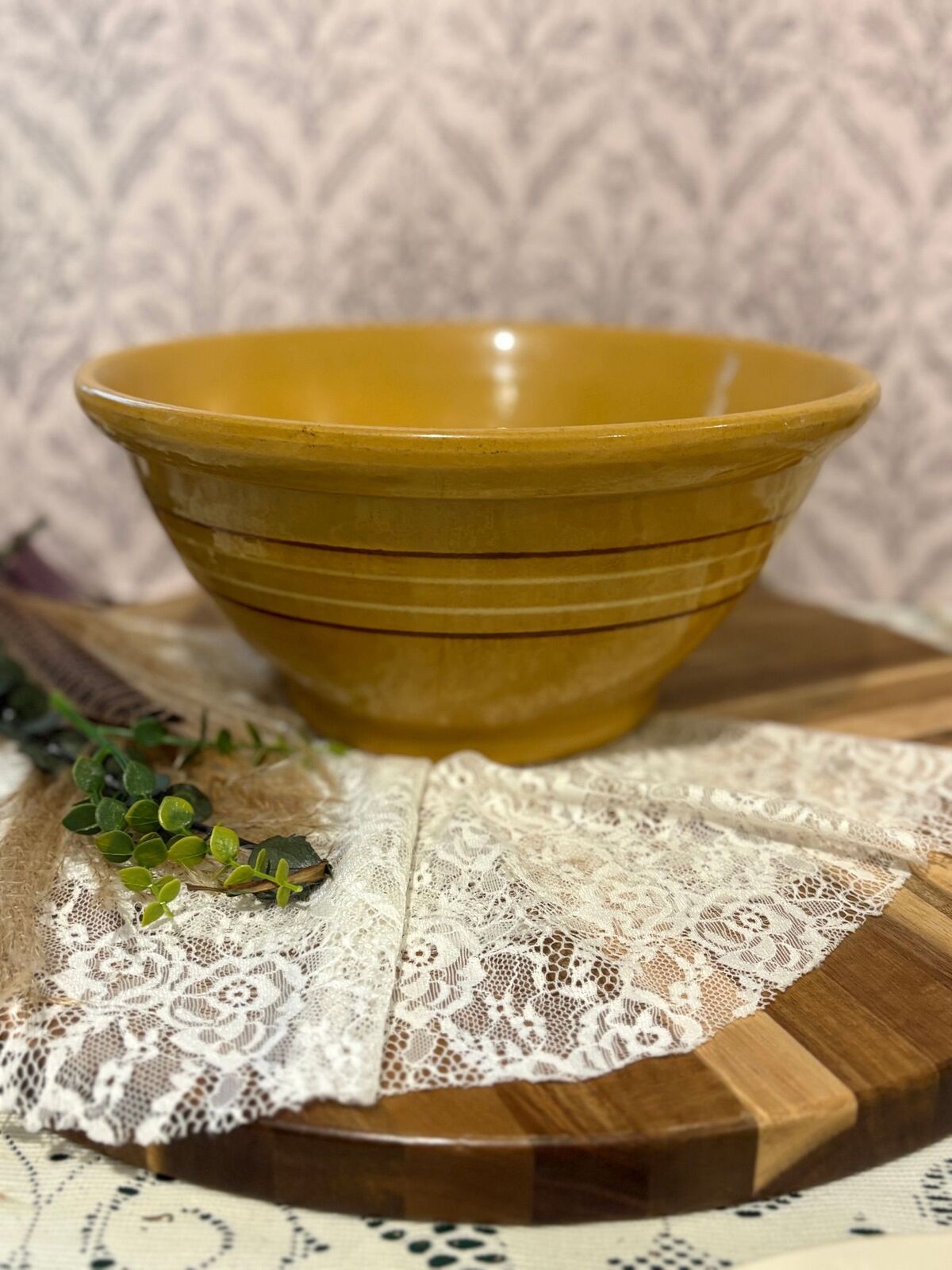 Vintage yellowware bowl