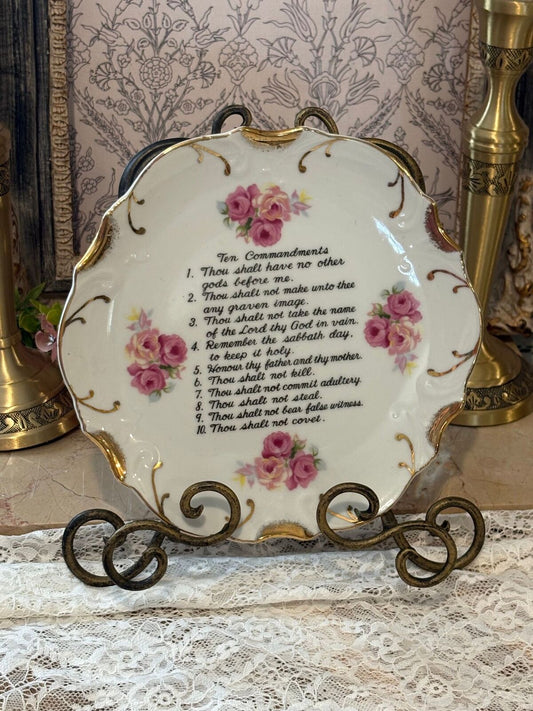 The 10 Commandments wall hanging plate