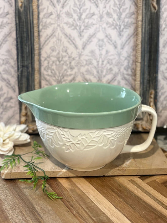 Beautiful Sage and white batter bowl