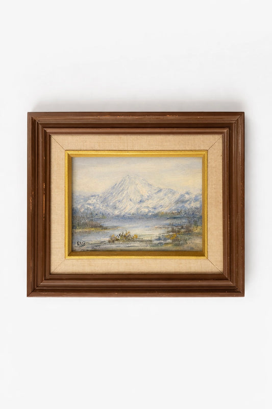 Original 1979 Oil Painting by Betty Bennedson – Vintage Mountain Landscape, Signed