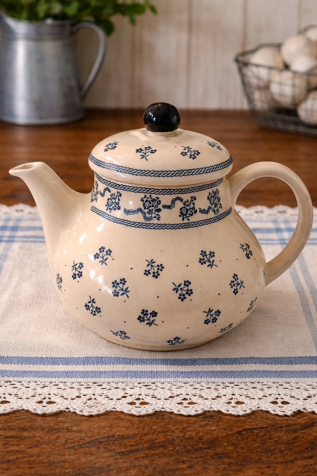 Vintage Laura Ashley “Petite Fleur” Teapot. Johnson Brothers · England · Ironstone