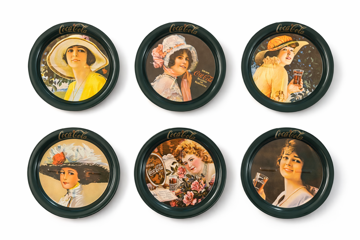 Vintage Coca-Cola Advertising Coasters – Set of 6