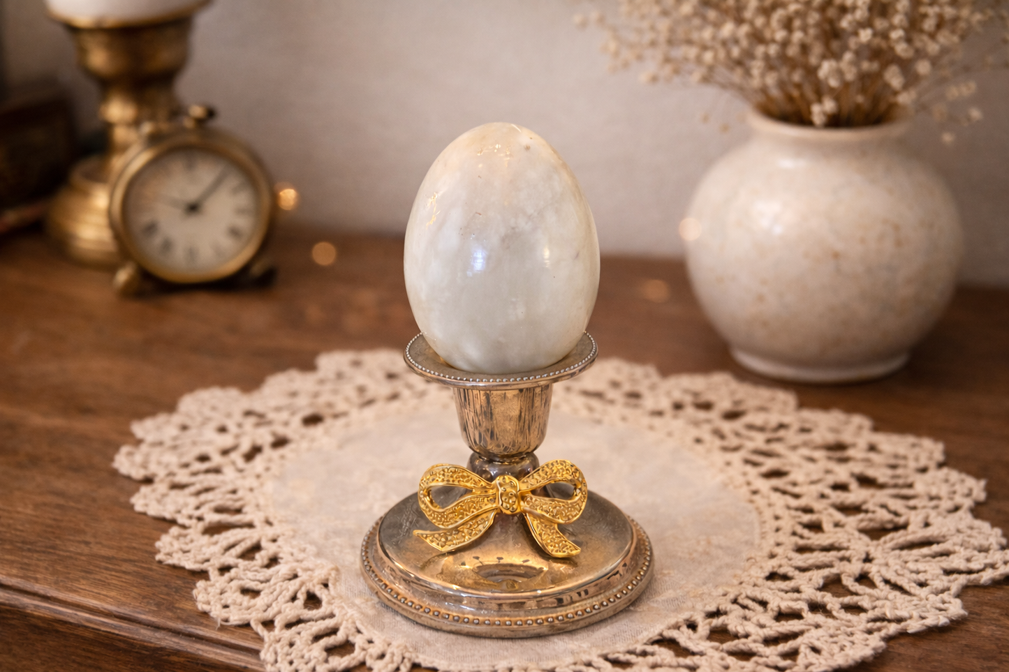 Natural White & Honey Calcite | Decorative Display Piece
