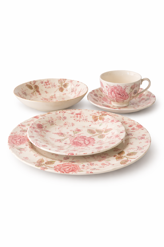 Johnson Brothers Rose Chintz China – 5-Piece Place Setting