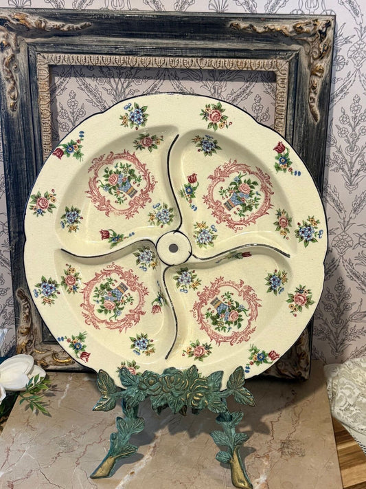 Vintage floral snack tray