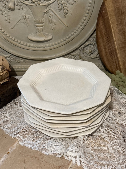 Independence ironstone stained and crazed small plate plate