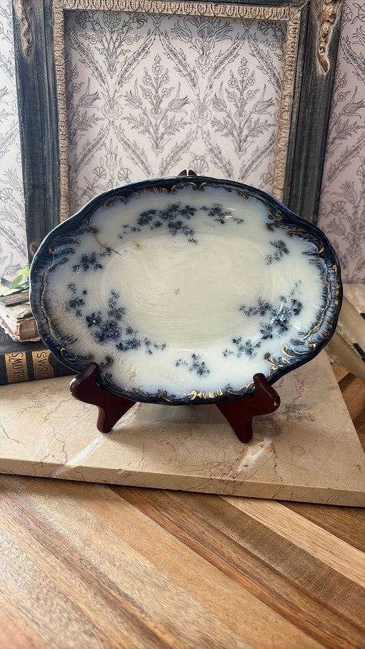 Ridgeways England serving bowl flow blue